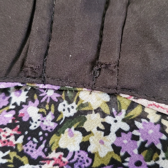 ASTR the Label Floral Tie Strap Midi Dress Medium, BLACK PURPLE FLORAL - Picture 6 of 6